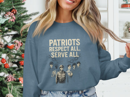 Patriotic Respect All Serve All Long Sleeve Shirt product type