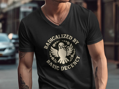 Radicalized By Basic Decency Print T-shirt product type