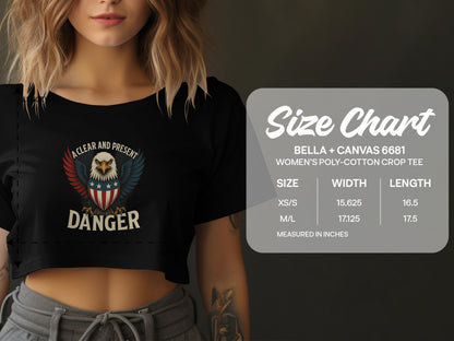 A Clear And Present Danger Women's Poly-Cotton Crop Tee product