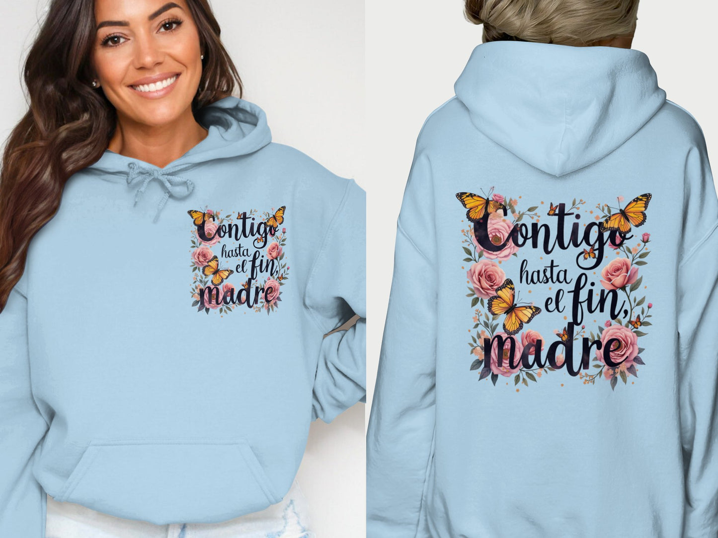 Contigo Hasta El Fin Madre Hoodie Floral Design product