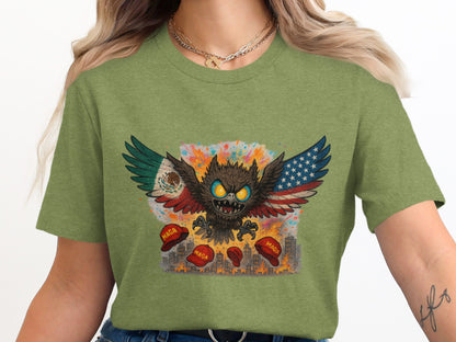 Unique Flag Owl and Flags Unisex Graphic T-shirt product