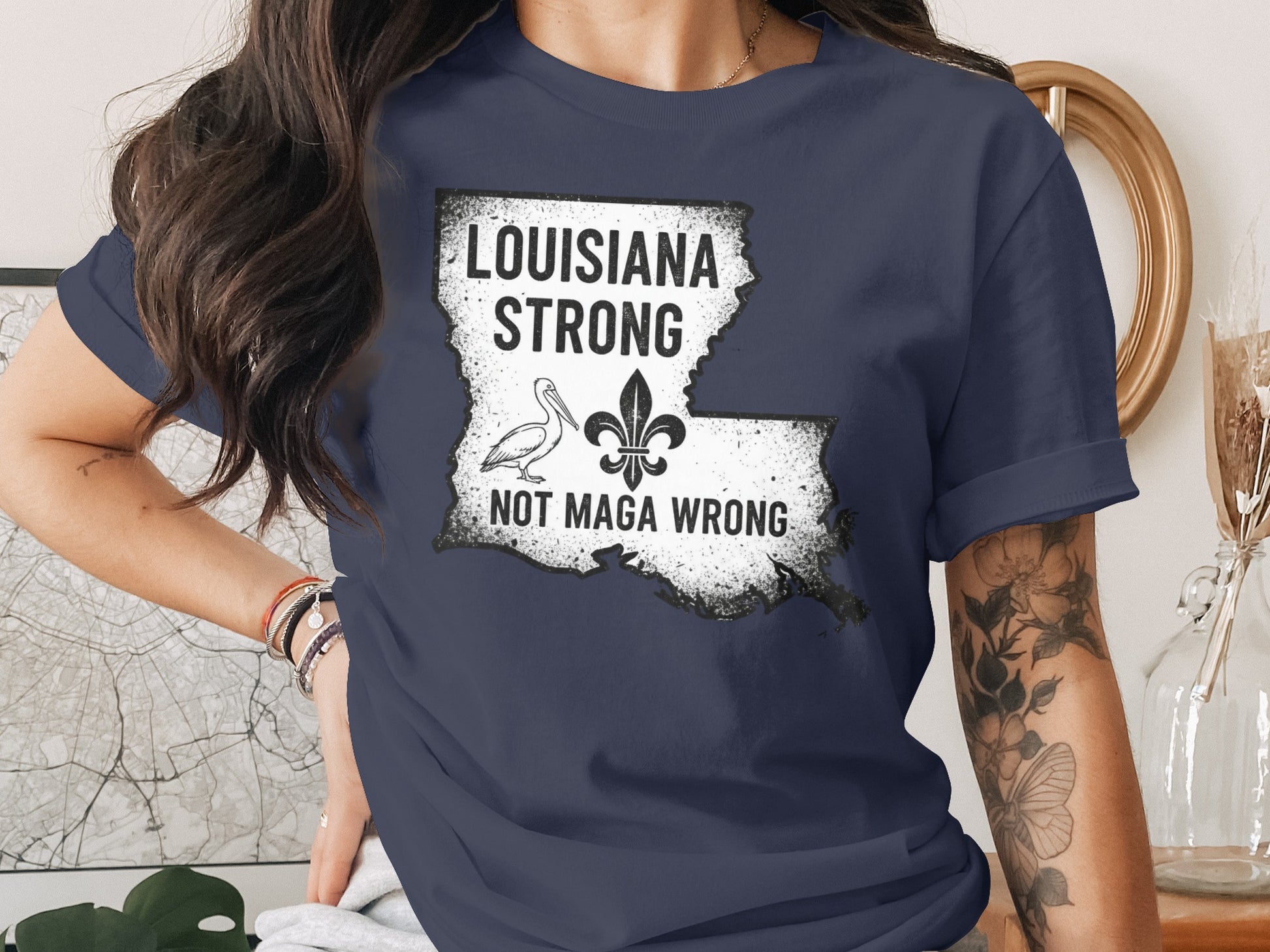Louisiana Strong Not Maga Wrong Graphic T-shirt product