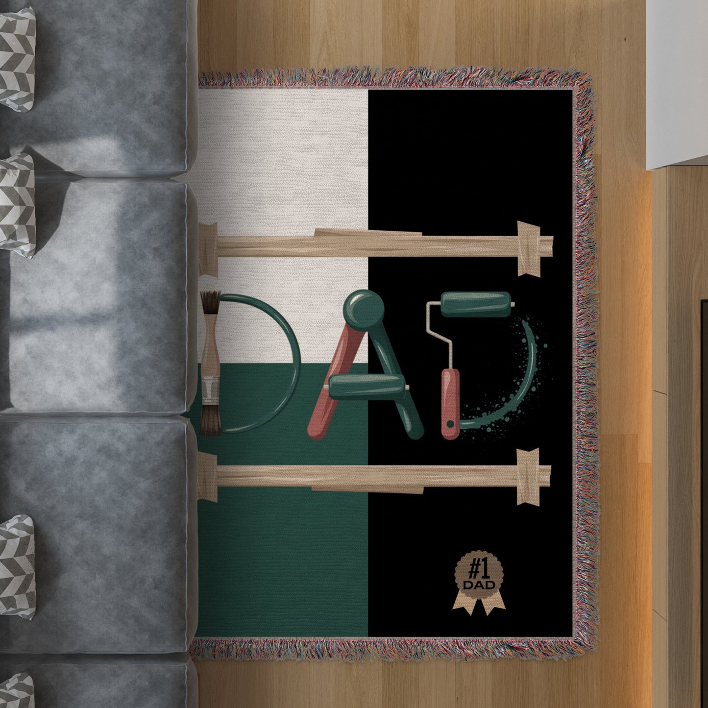 #1 Dad Tools Theme Rectangular Living Room Rug product