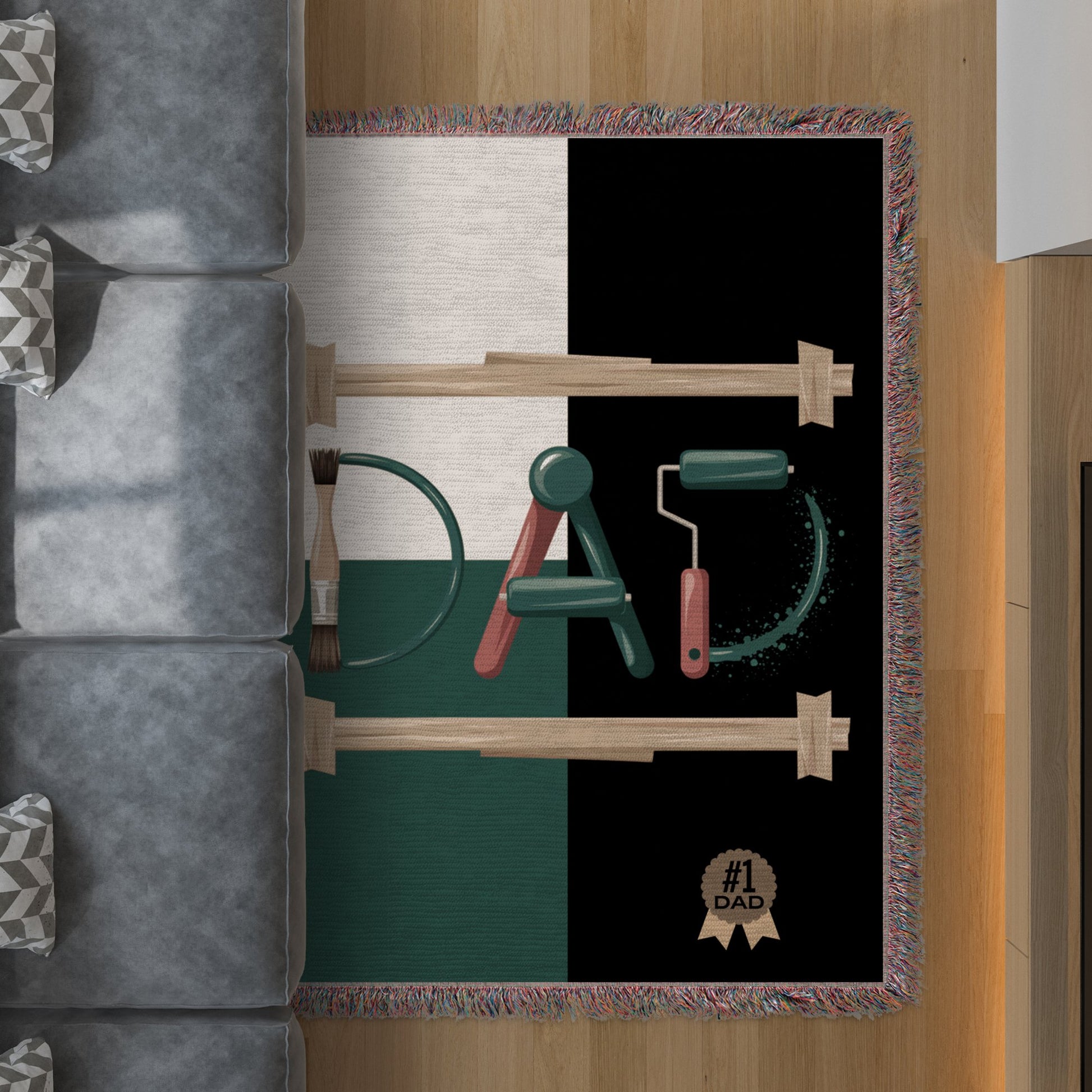 #1 Dad Tools Theme Rectangular Living Room Rug product