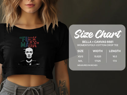 Frida Kahlo Graphic Women's Poly-Cotton Crop Tee product