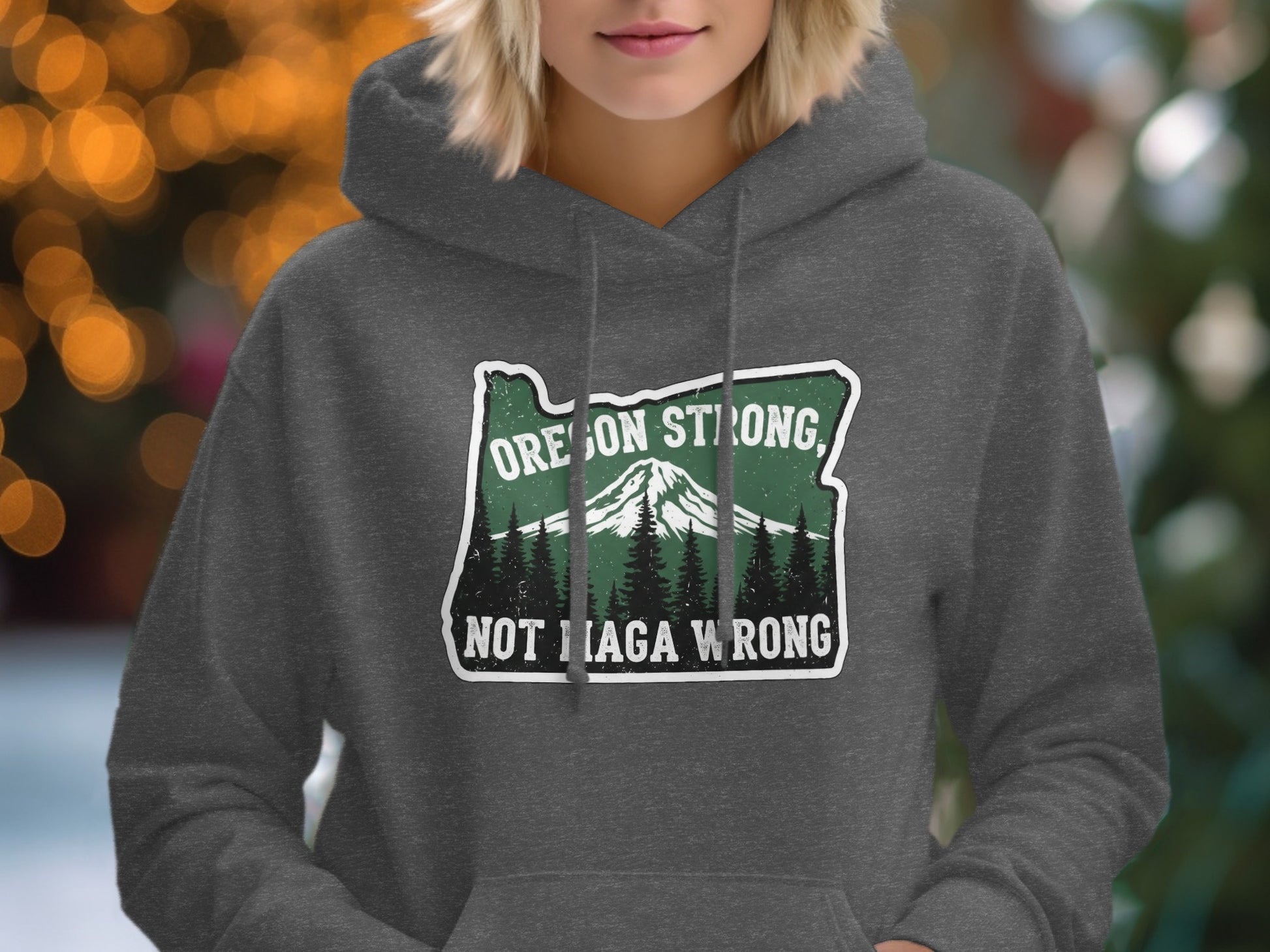 Oregon Strong Not Maga Wrong Hoodie product type