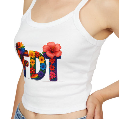 high quality Floral FDT Women's Spaghetti Strap Tank Top – Vibrant Summer Style