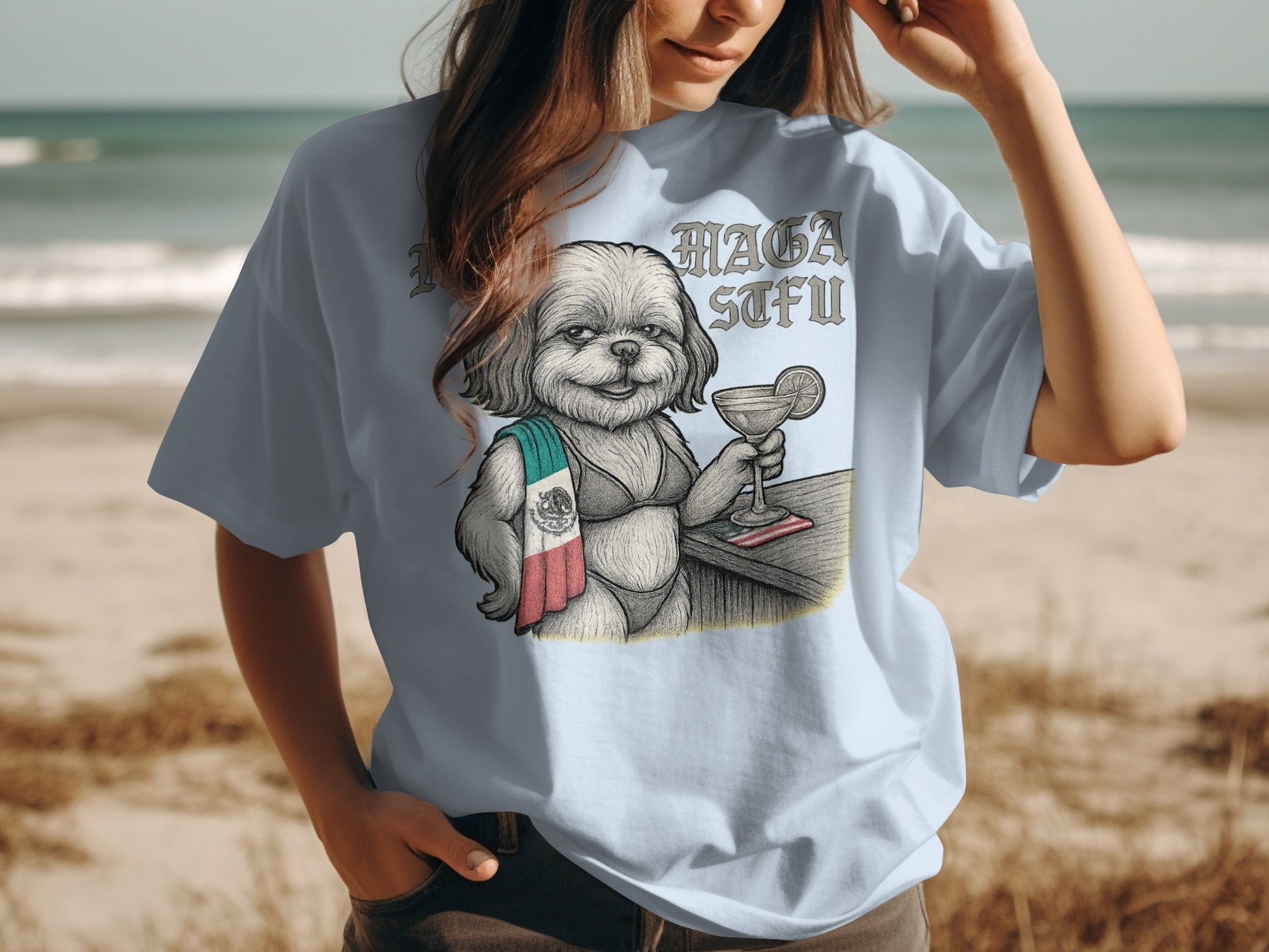 MAGA STF You Chihuahua Beach Scene T-shirt product type