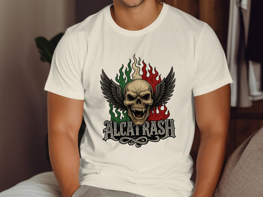 Alcatrash Skull and Flames Graphic Tee product