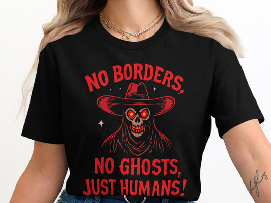 No Borders No Ghosts Just Humans Graphic T-Shirt product