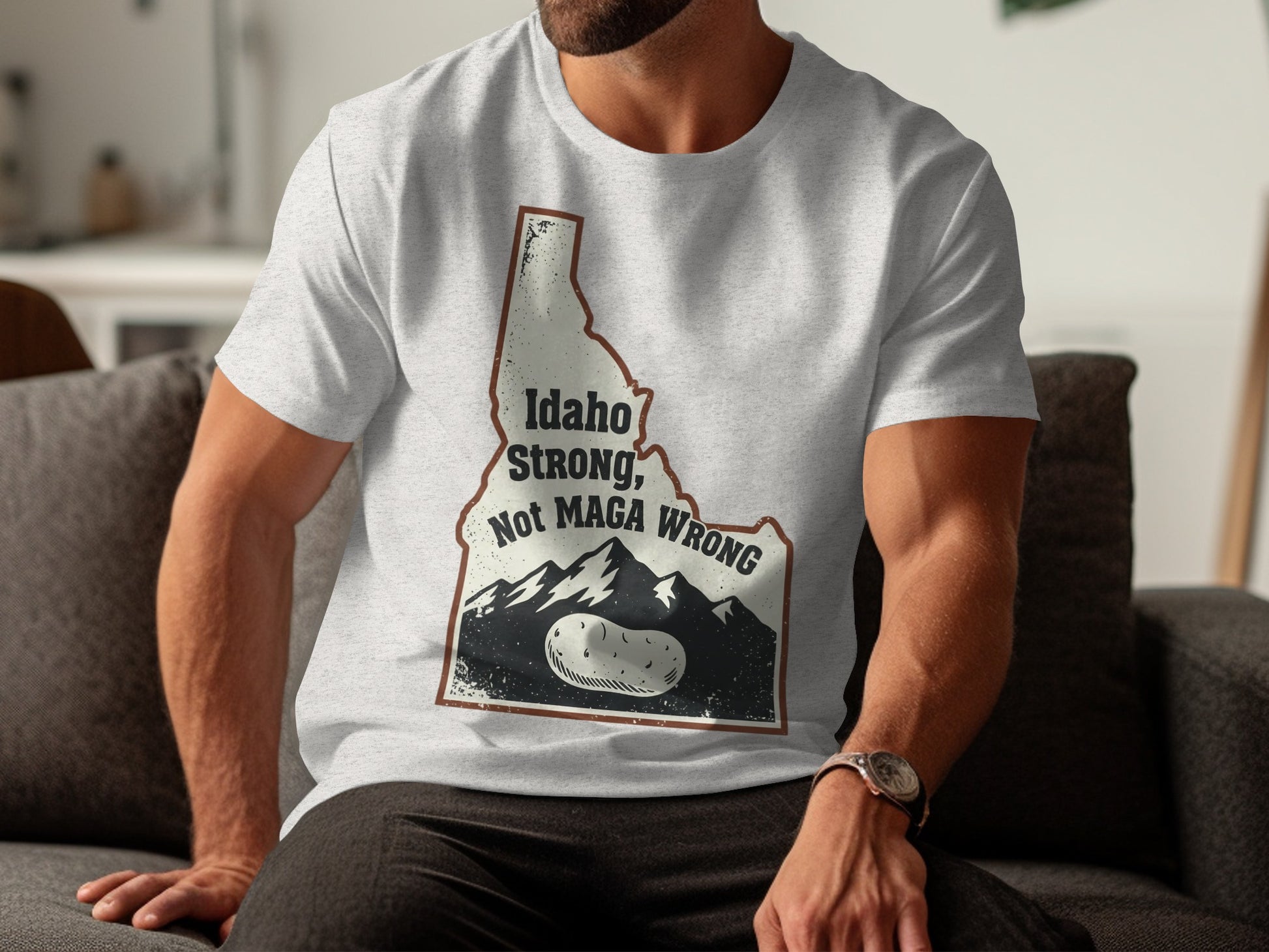 Idaho Strong Not MAGA Wrong Graphic Tee product
