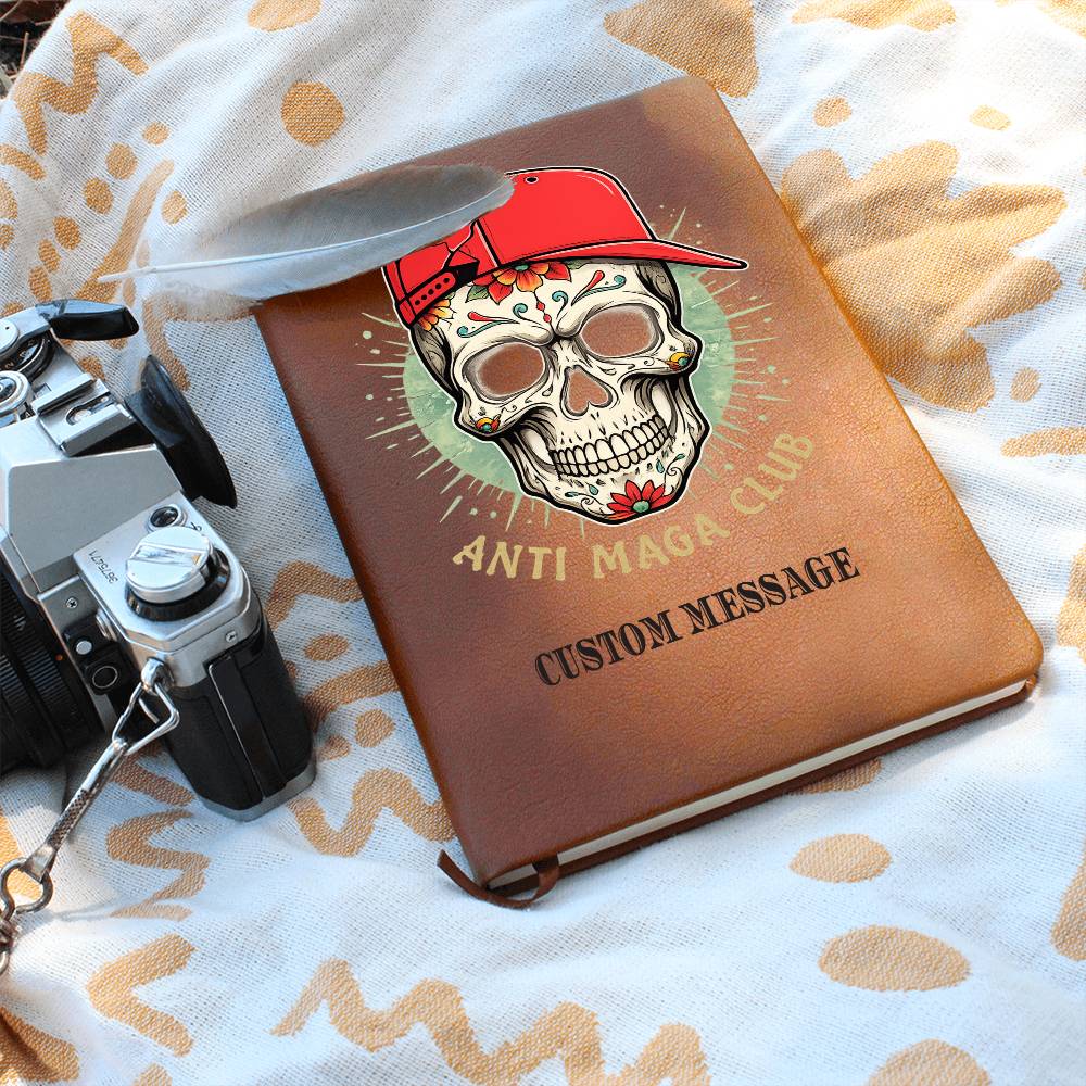 Copy Anti Maga Club Journal Gift Unique Graphic Vegan Leather Journal - Personalized Gift