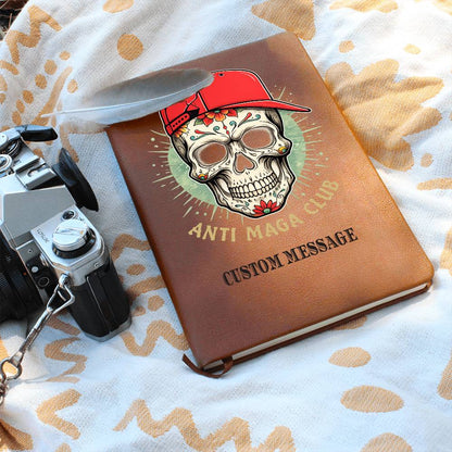 Copy Anti Maga Club Journal Gift Unique Graphic Vegan Leather Journal - Personalized Gift