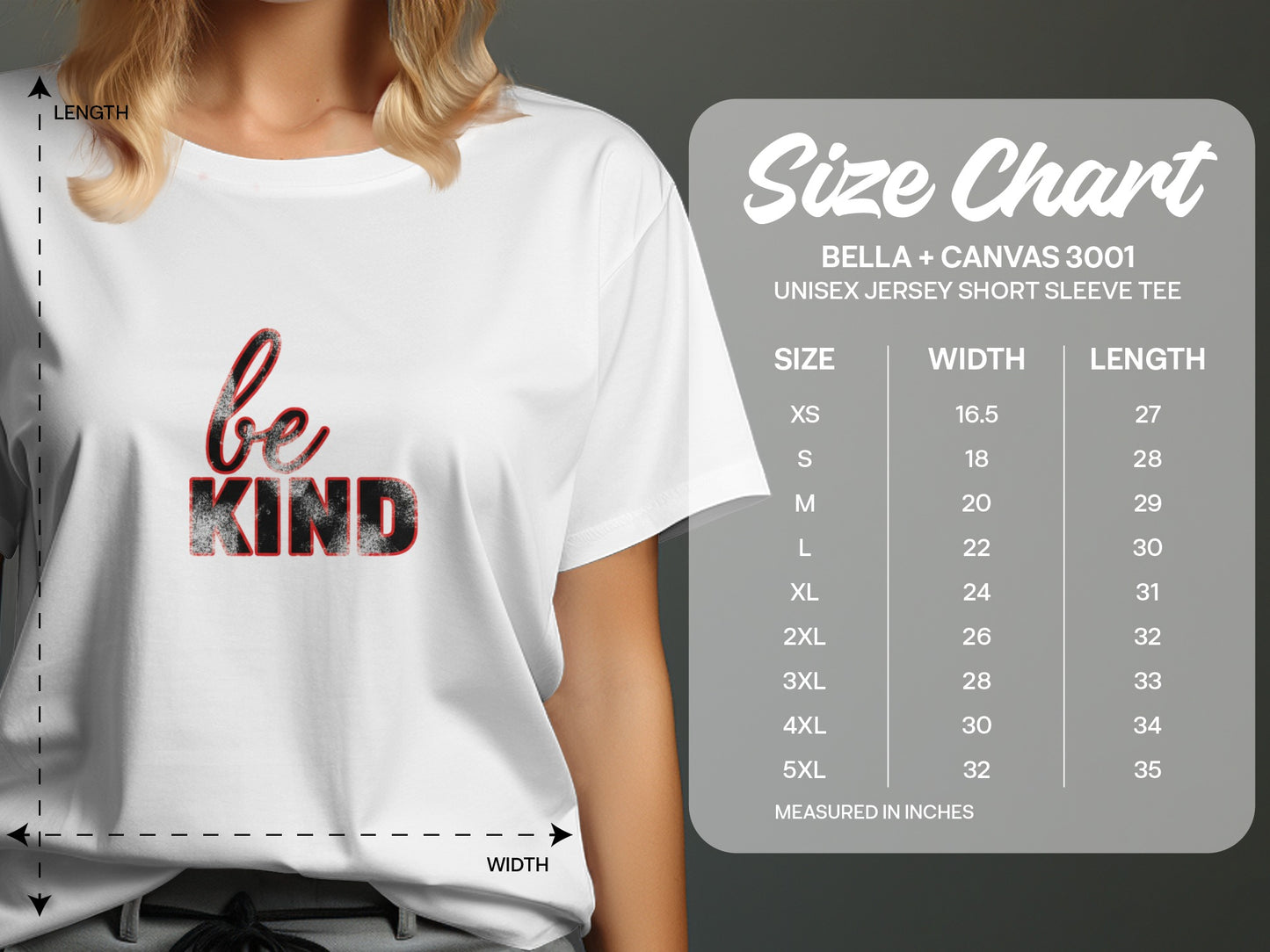 Be Kind Print Unisex Jersey Short Sleeve Tee