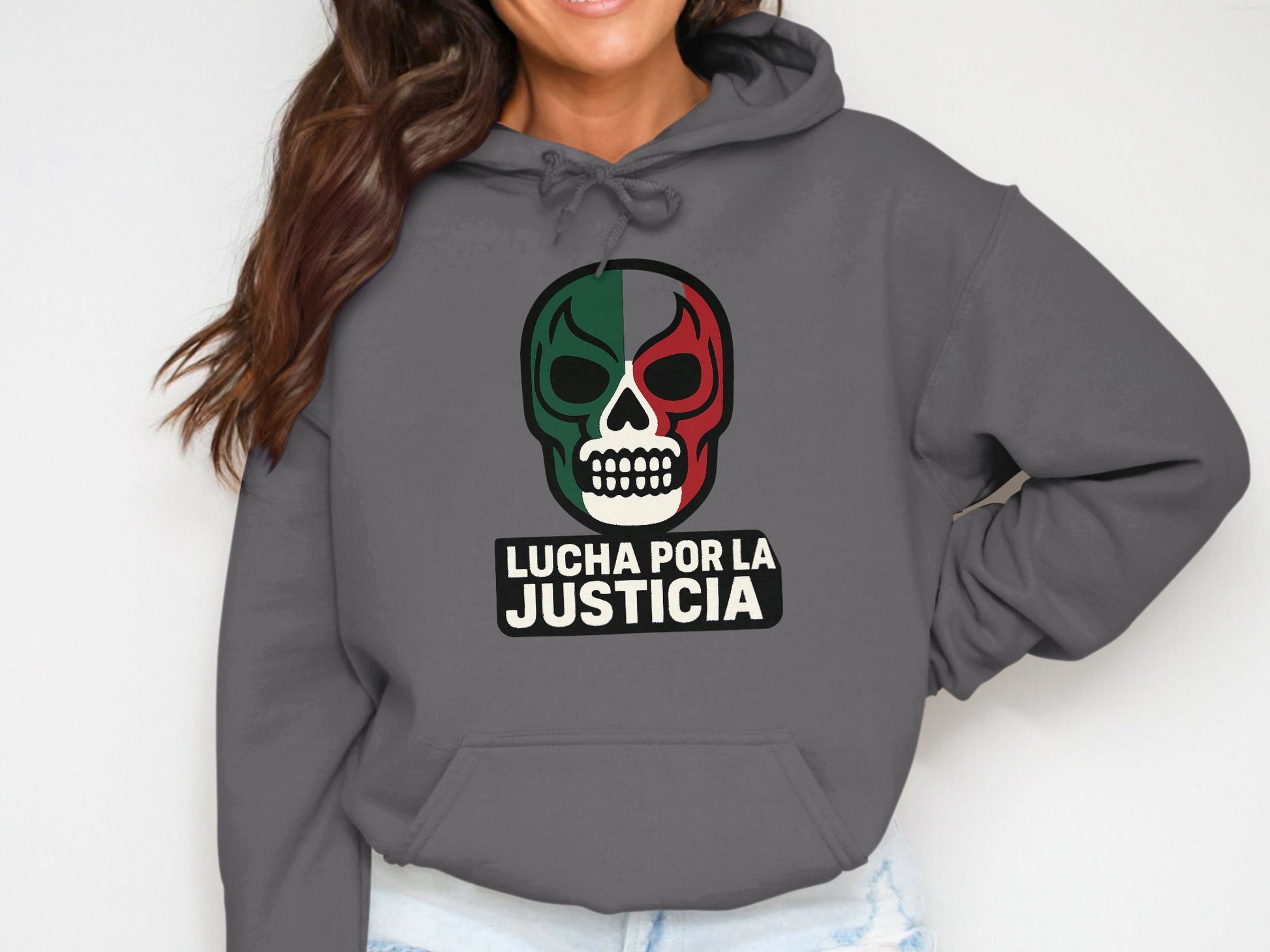 Lucha Por La Justicia Skull Graphic Hoodie product type