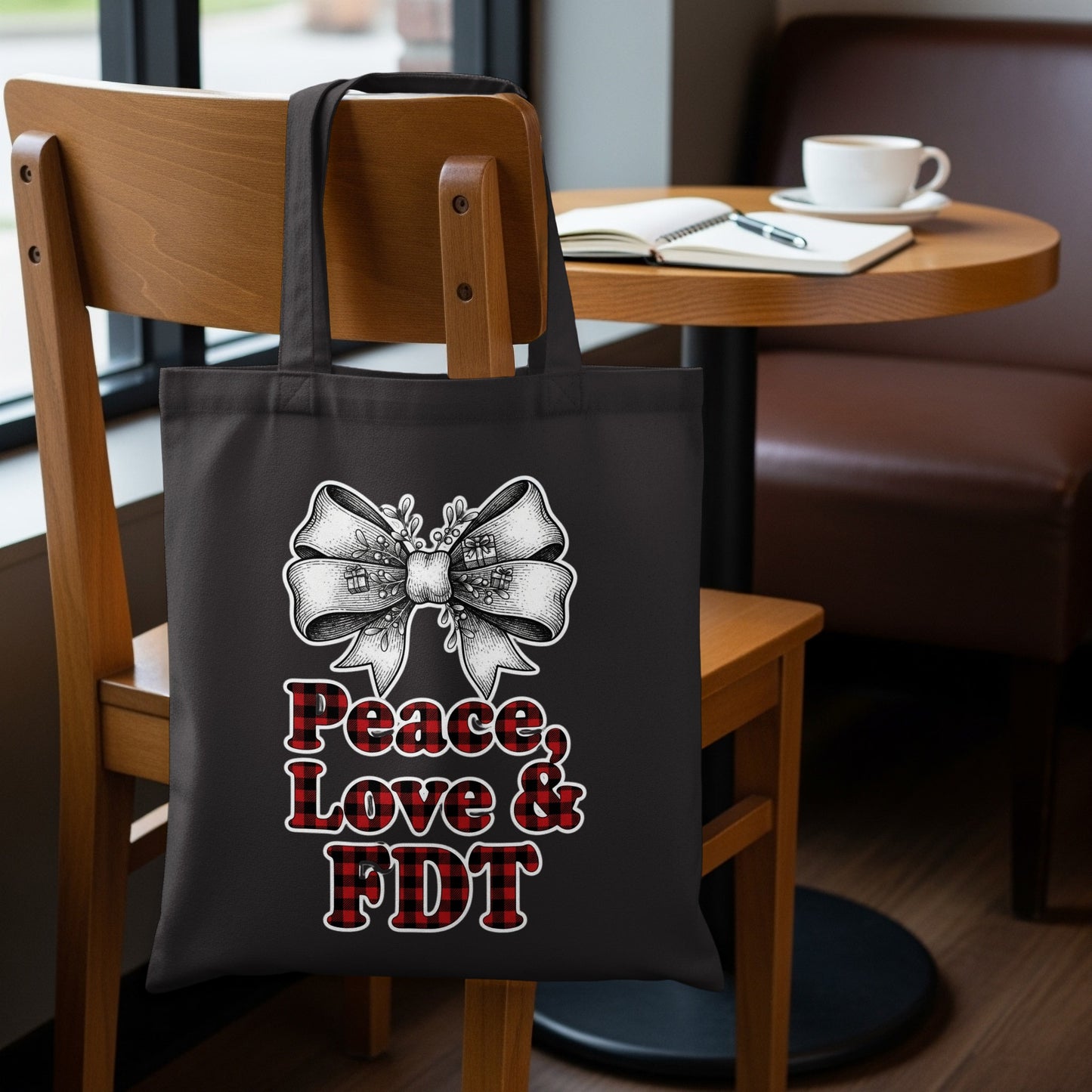 Peace Love & FDT Stylish Tote Bag
