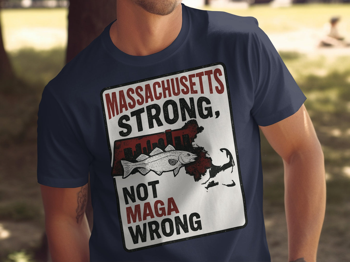 Massachusetts Strong Not Maga Wrong T-shirt product