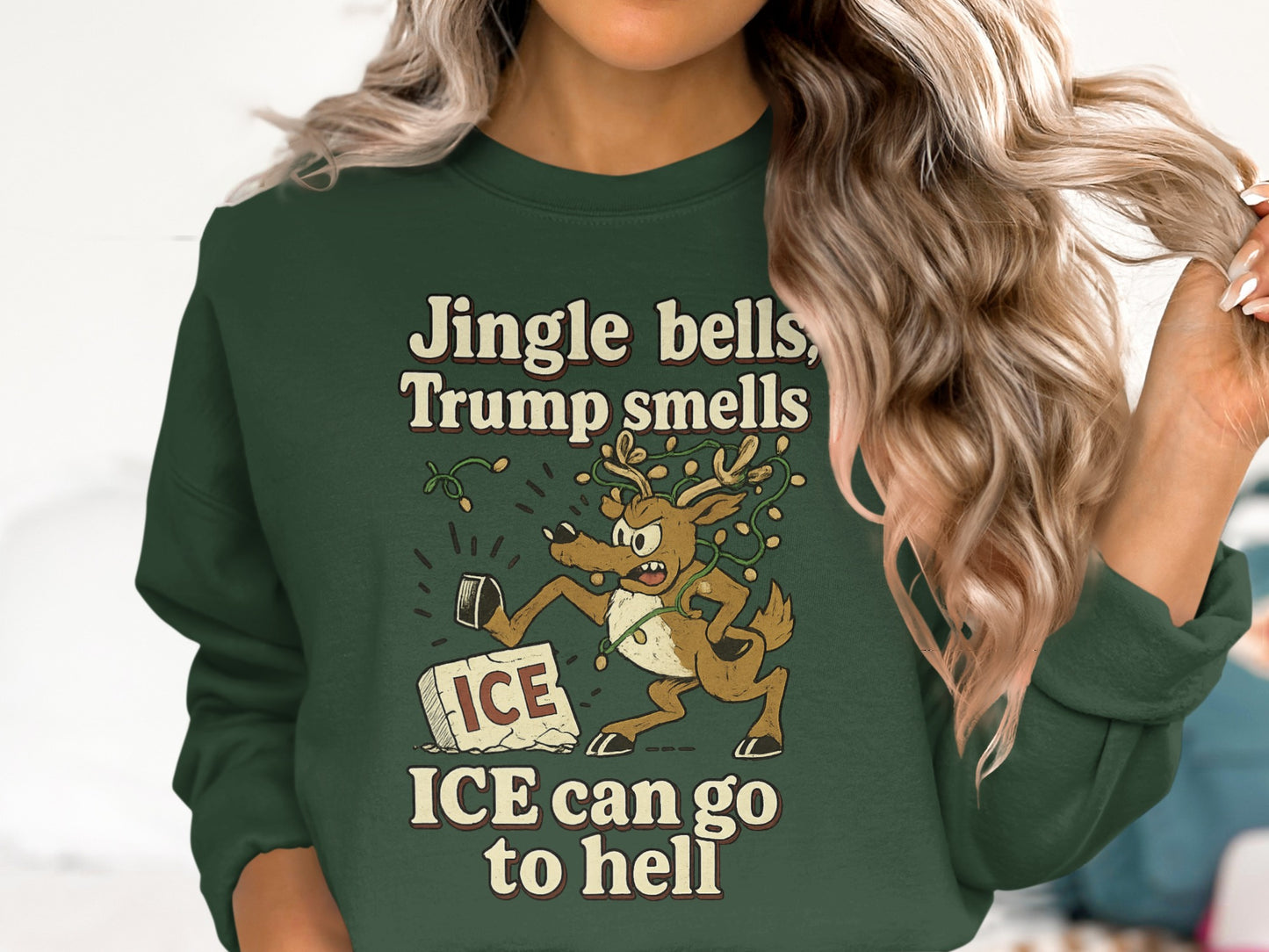 Jingle Bells Trump Smells ICE Can Go To Hell product type