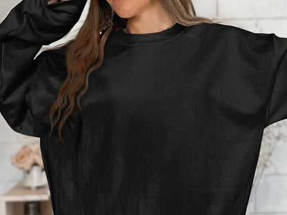 Elegant Loose Fit Black Sweater Cozy Casual Fashion product