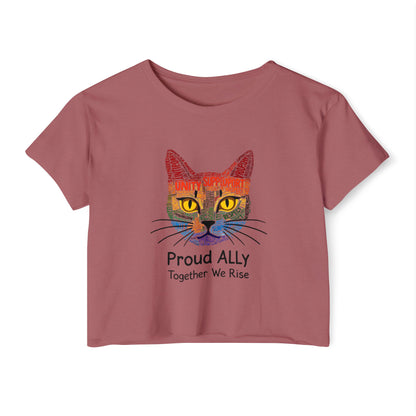 Pride crop top Proud Ally Festival Crop Top - Support Unity & Rise Together