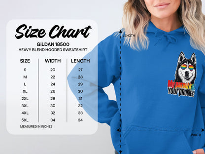 Husky Graphic Blue Heavy Blend Hooded Sweatshirt product