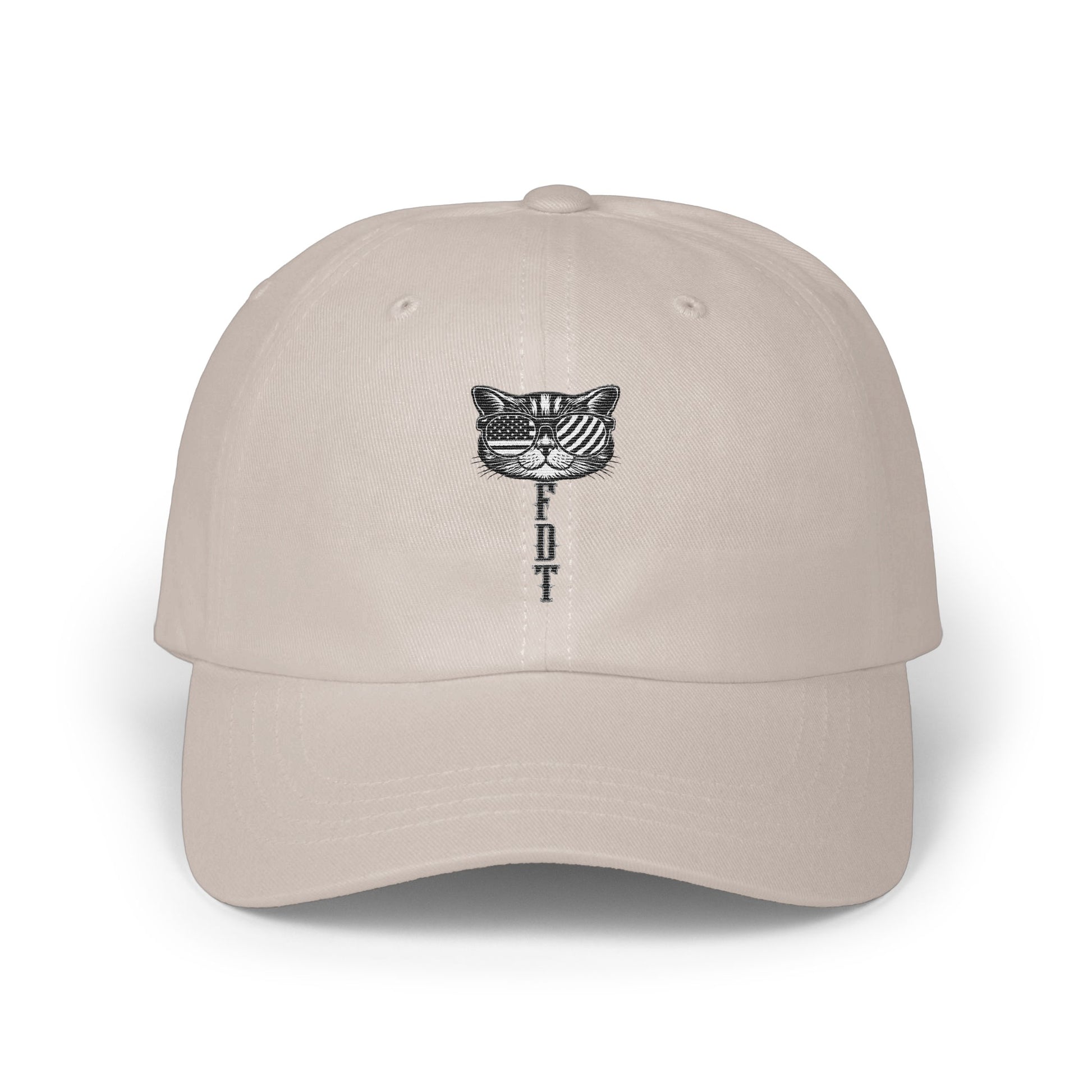 Embroidered Cat Design Dad Hat Baseball Cap product