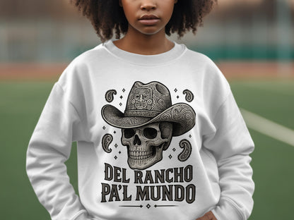 Del Rancho Pa'l Mundo Brooding Skull Hat Artwork