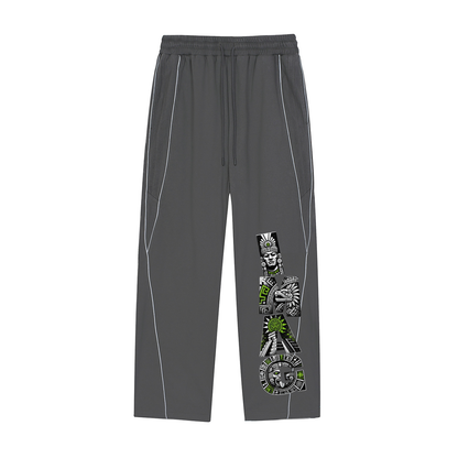 Reflection Striped Straight-Leg Sweatpants