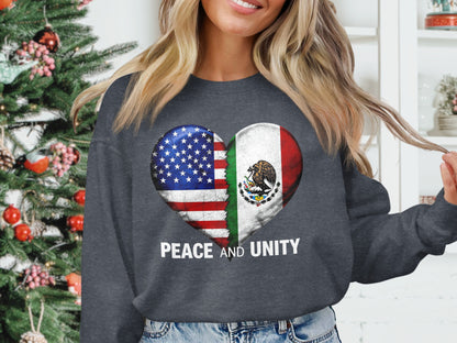 Heart Shaped Peace and Unity Graphic Sweatshirt Product