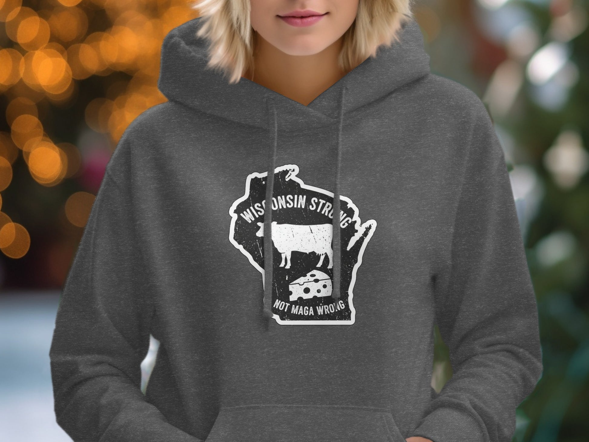 Wisconsin Strong Not Maga Wrong design hoodie product