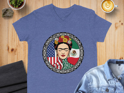 Frida Kahlo American Mexican Flag Illustration product