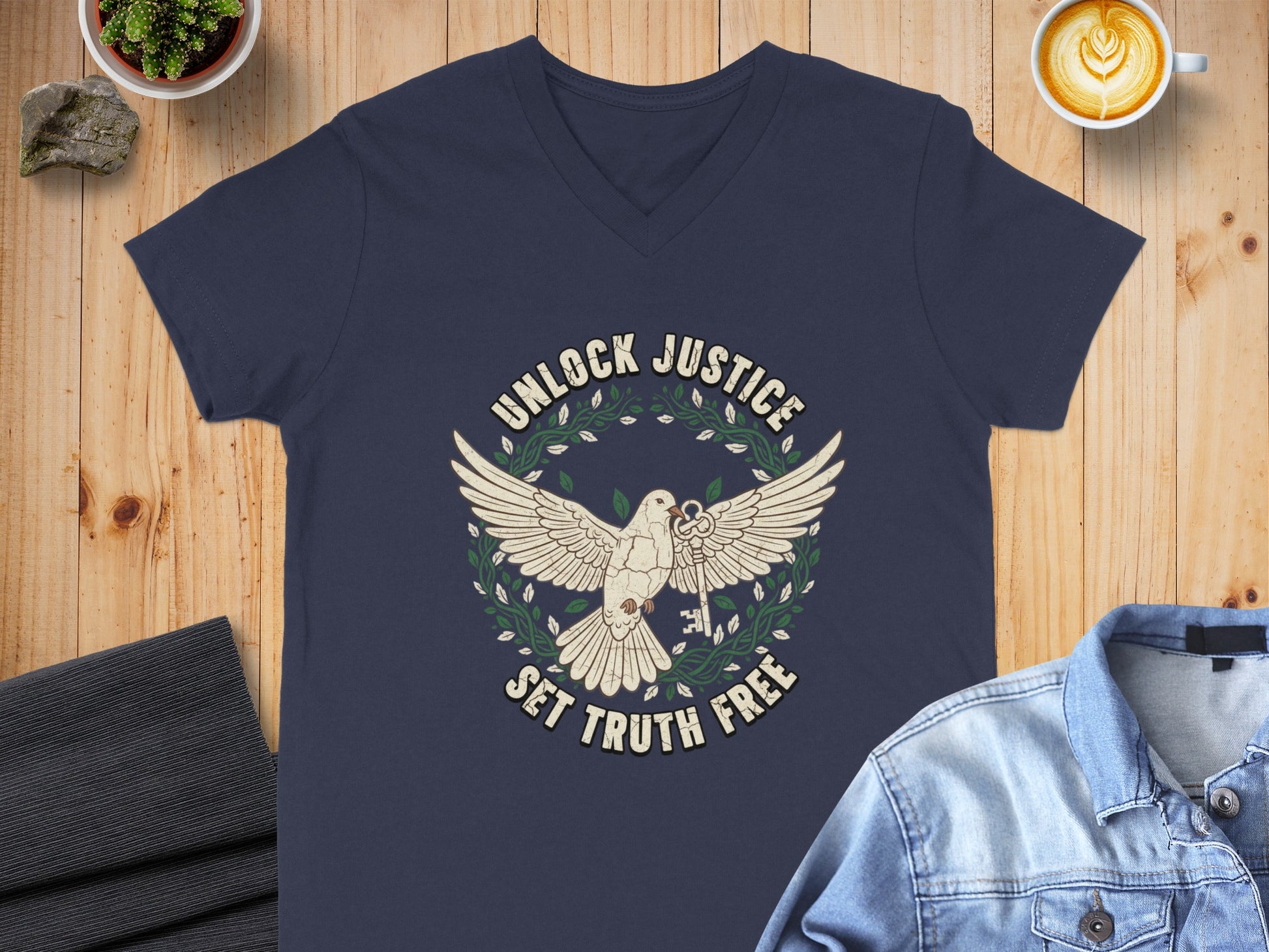 Unlock Justice Set Truth Free V-Neck T-Shirt product