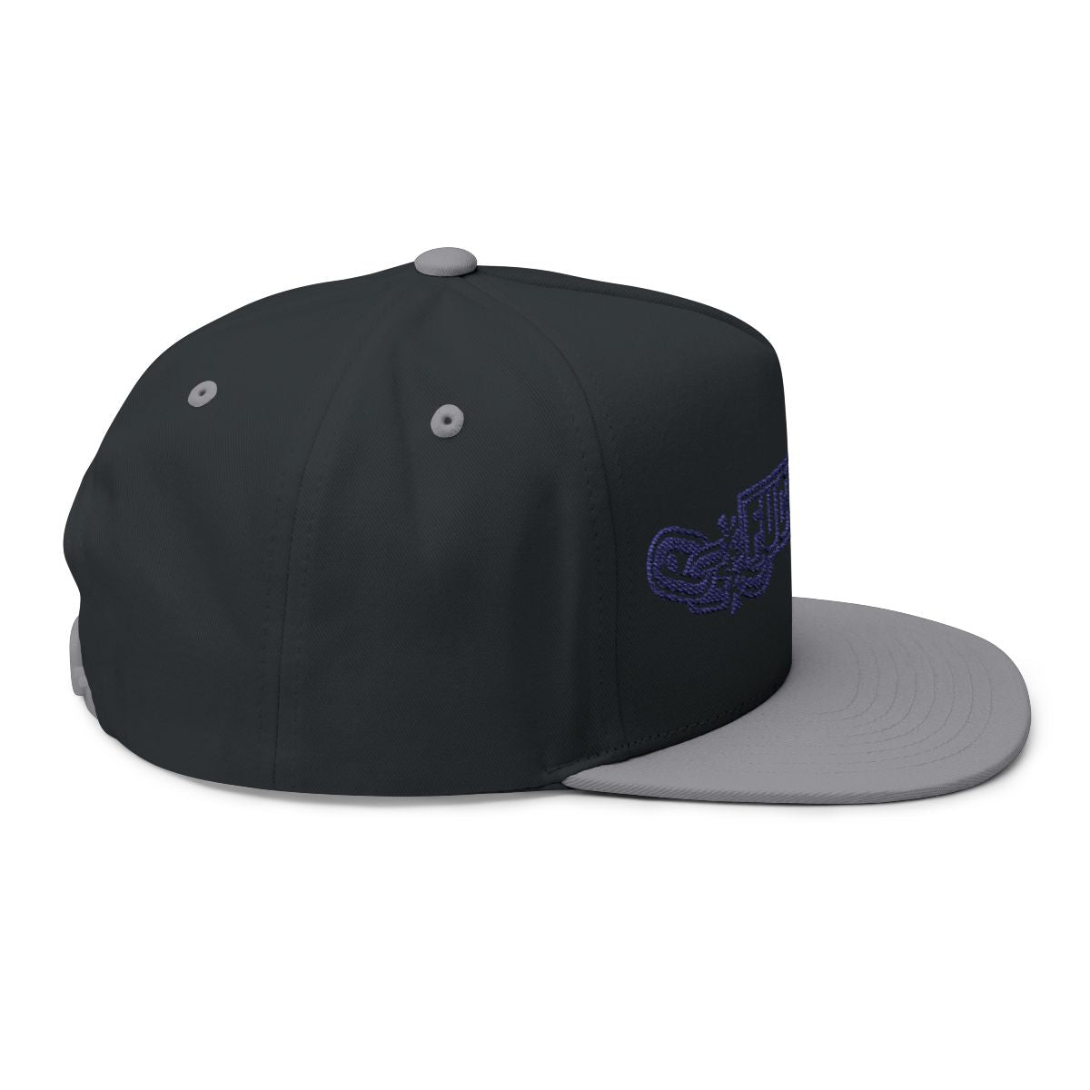 Stylish Two-Tone Hat with Embroidered Design Hat