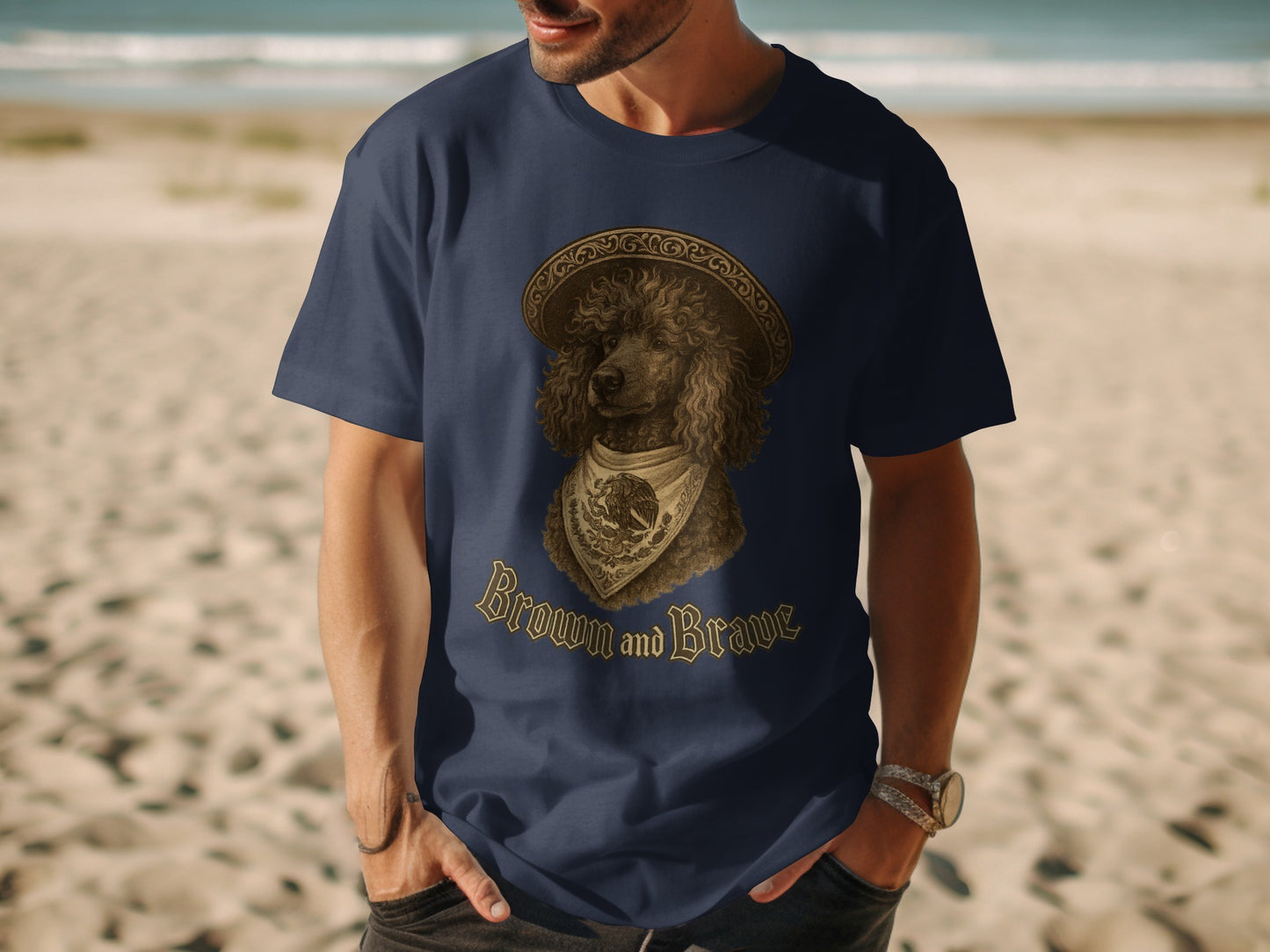 Brown and Brave Poodle Graphic T-shirt product type