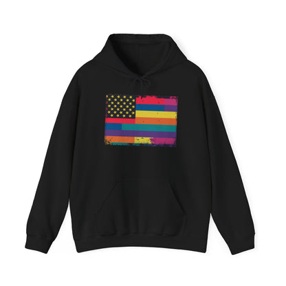 pride hoodie Pride & Patriotism Hoodie | Unisex Heavy Blend™ Sweatshirt