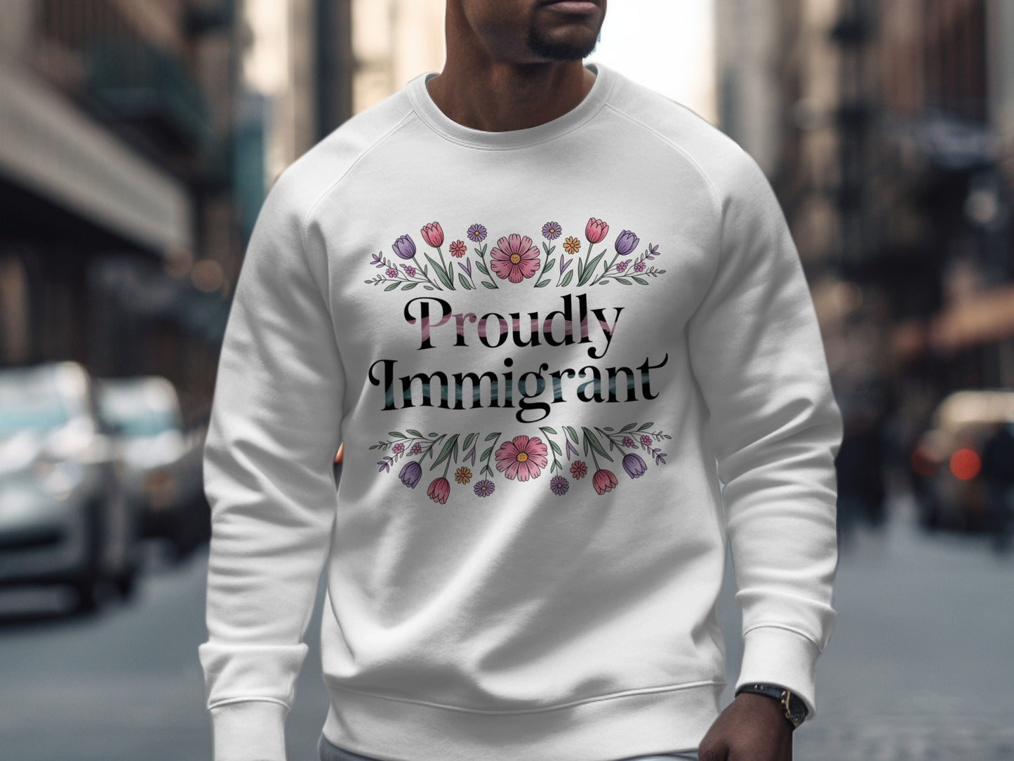 Proudly Immigrant Floral Sweatshirt product