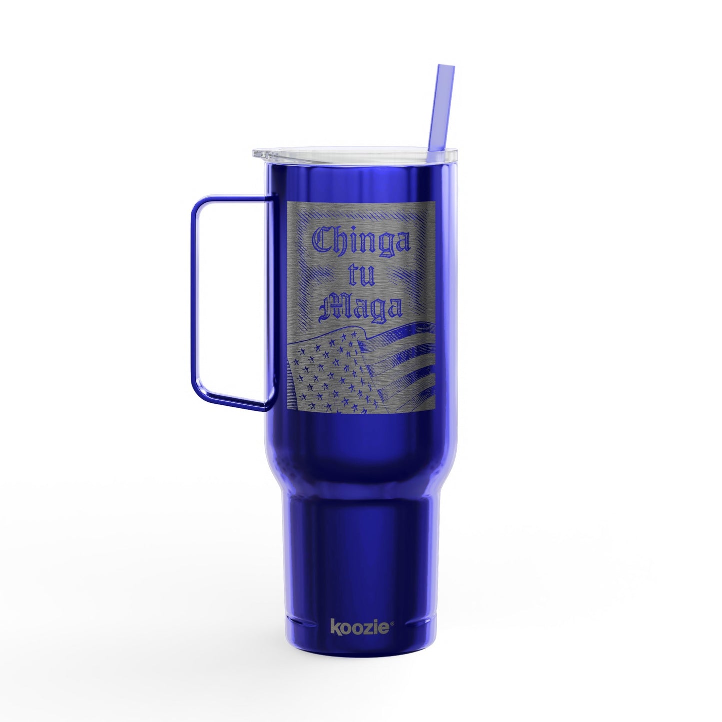 Chinga Tu Maga etched tumbler with straw product type