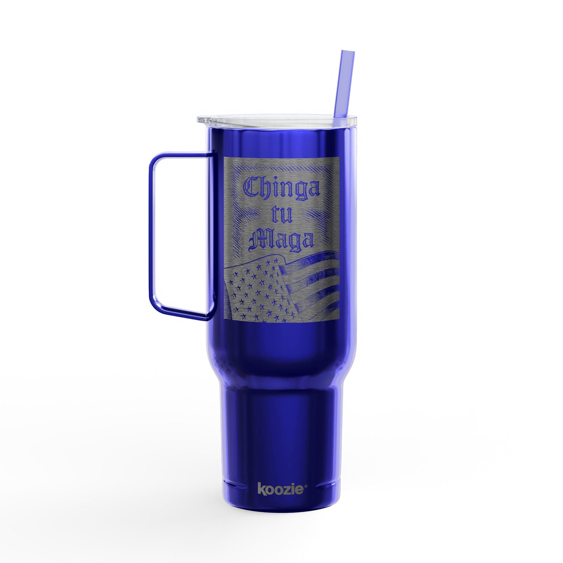 Chinga Tu Maga etched tumbler with straw product type