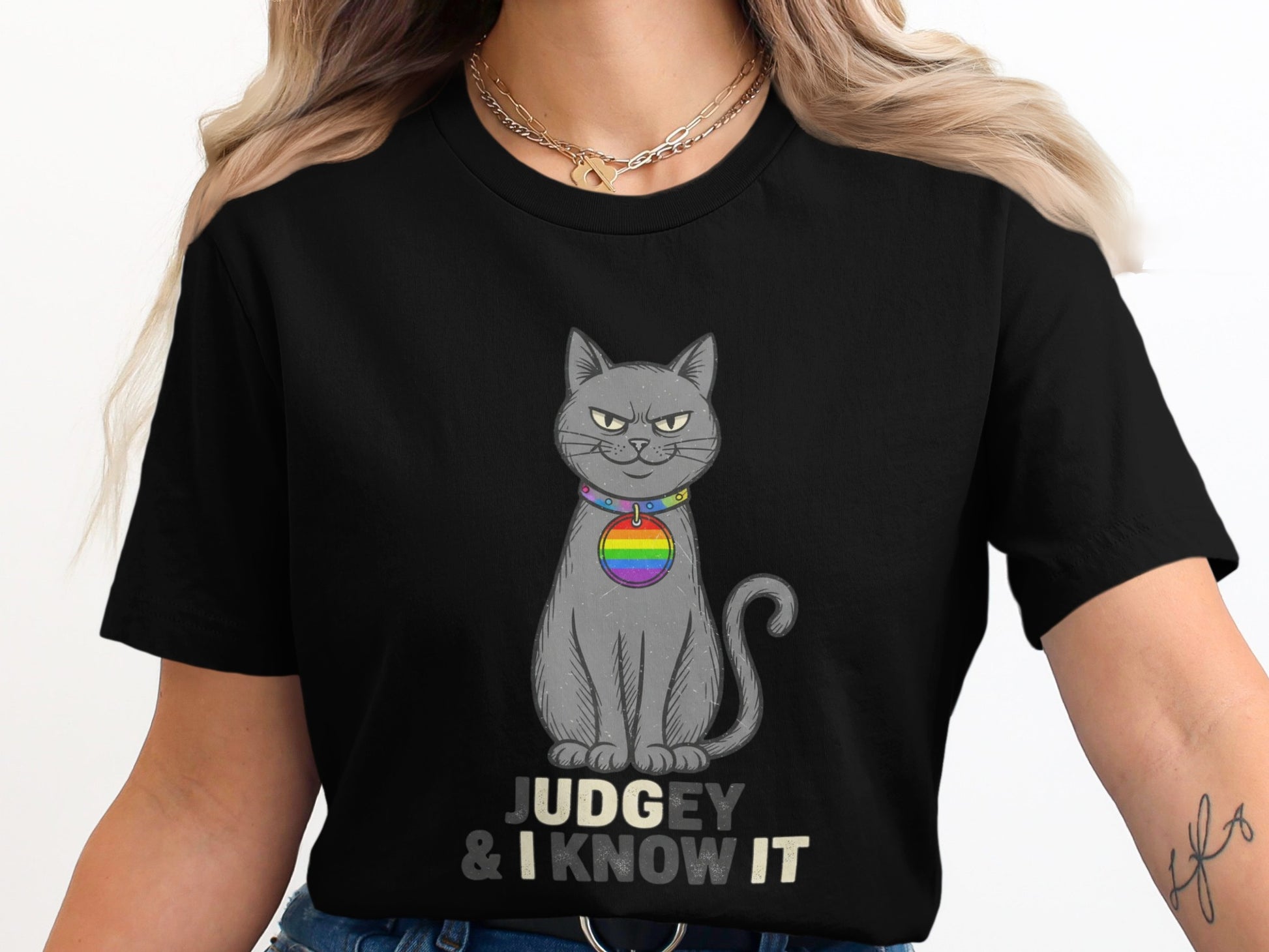 JudgEy & I Know It Cat Graphic T-Shirt product