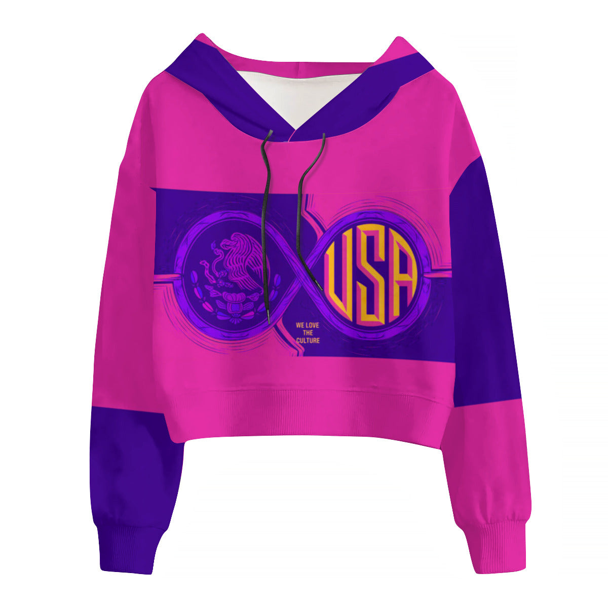 AOP Women's Cropped Hoodie