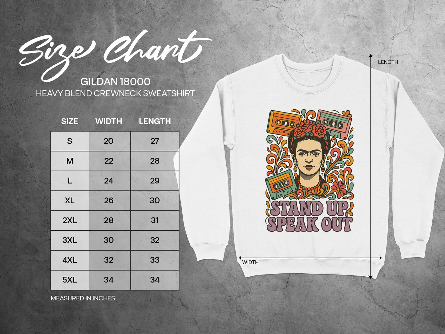 Stand Up Speak Out Classic White Sweatshirt