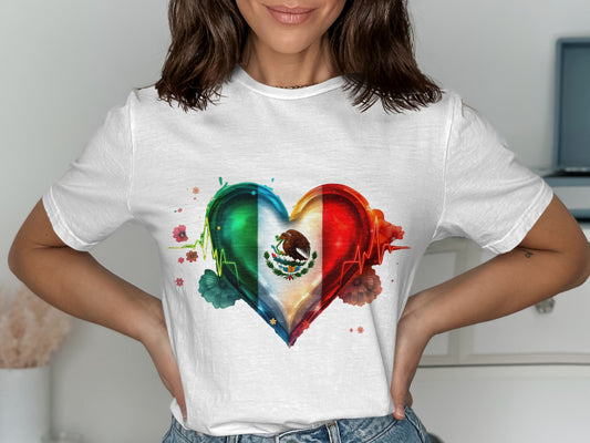 Mexican Heartbeat Art Tee Expressive T-Shirt product