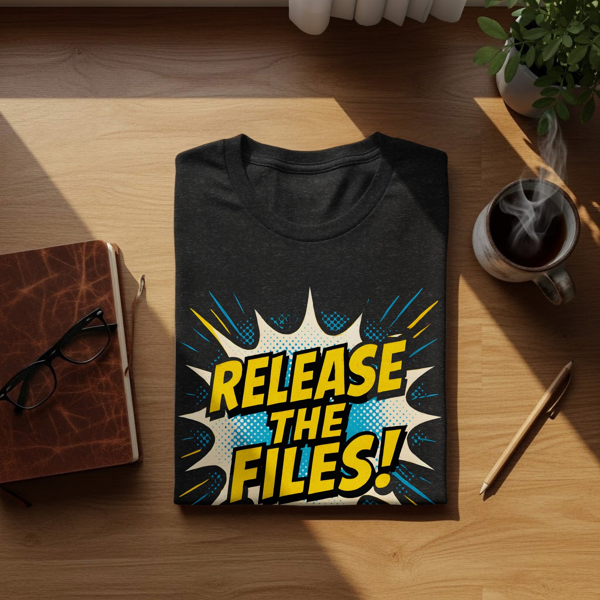 Release The Files Hero Print Comic Style Graphic Tee product