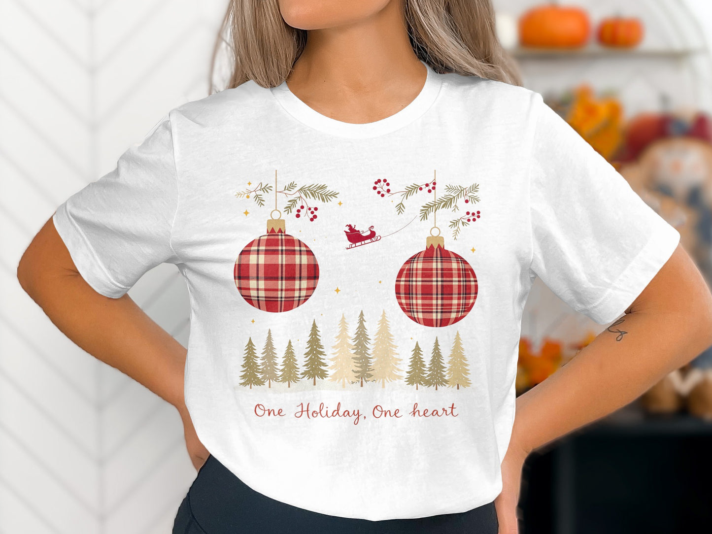 One Holiday One Heart Christmas T-shirt
