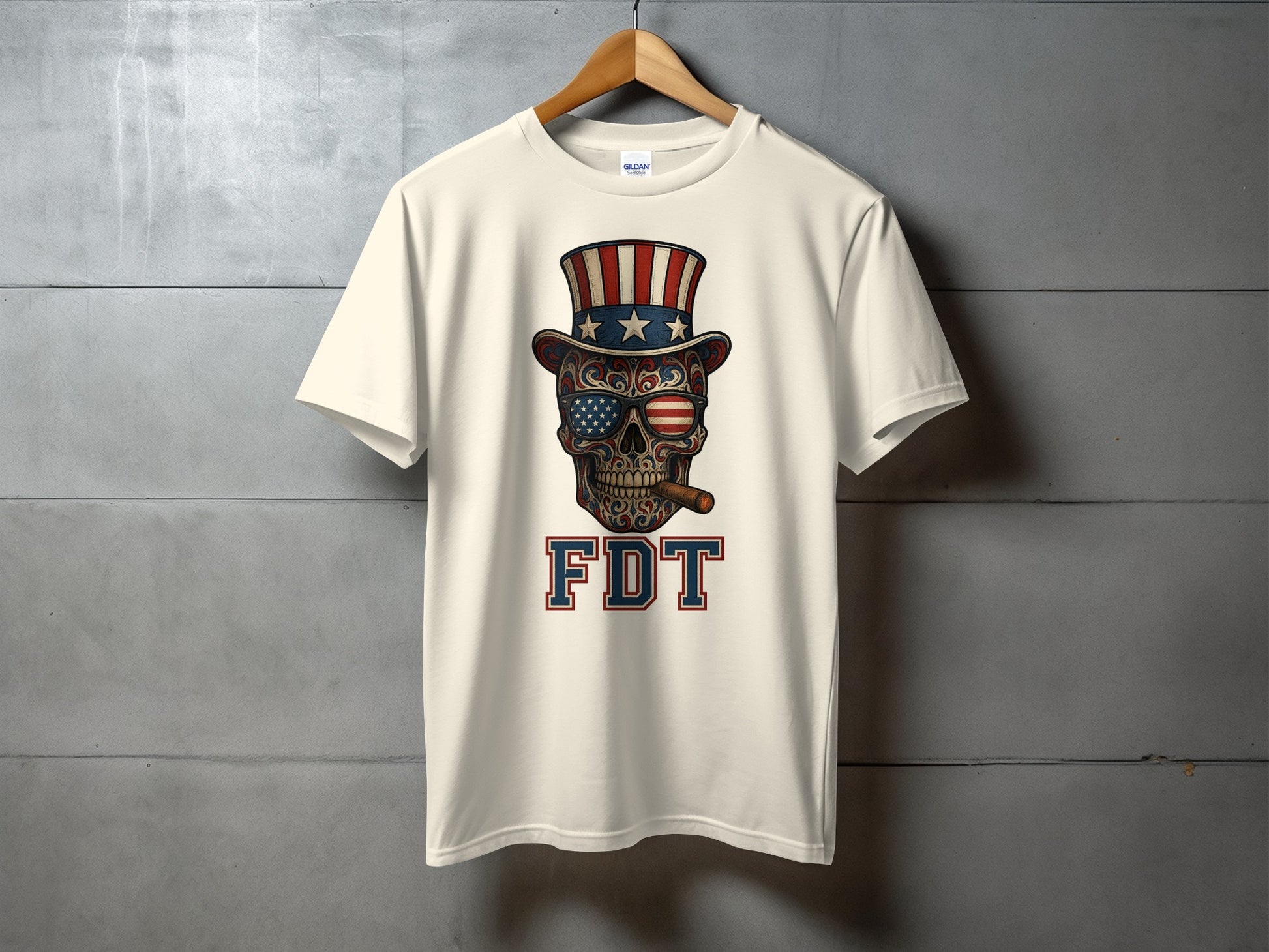 Skull with Patriotic Hat Design FDT T-shirt product
