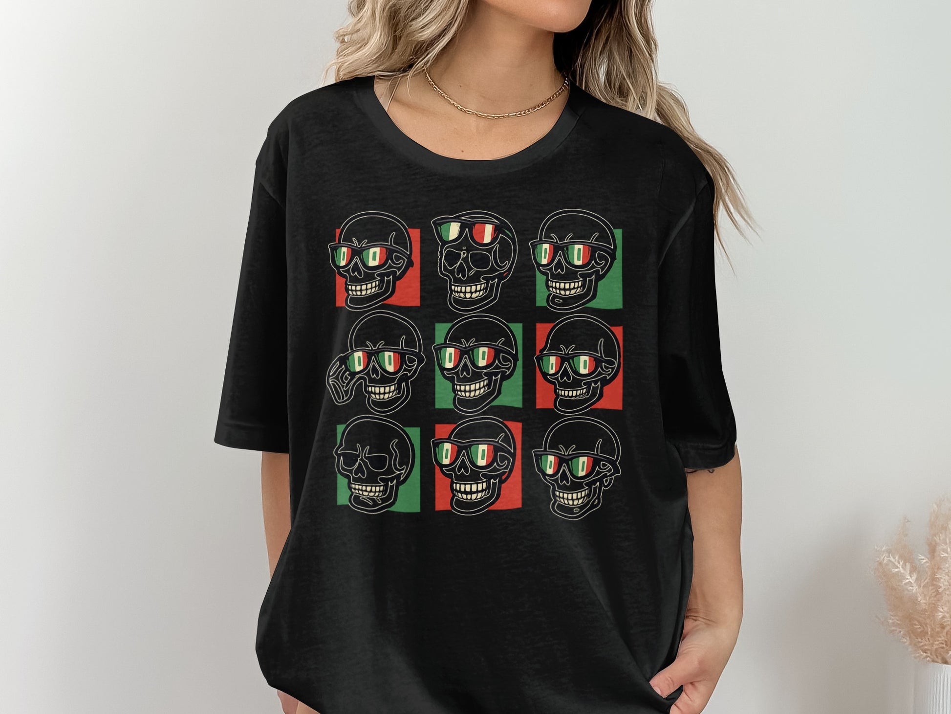 Graphic Tee with Trendy Skulls Illustration product