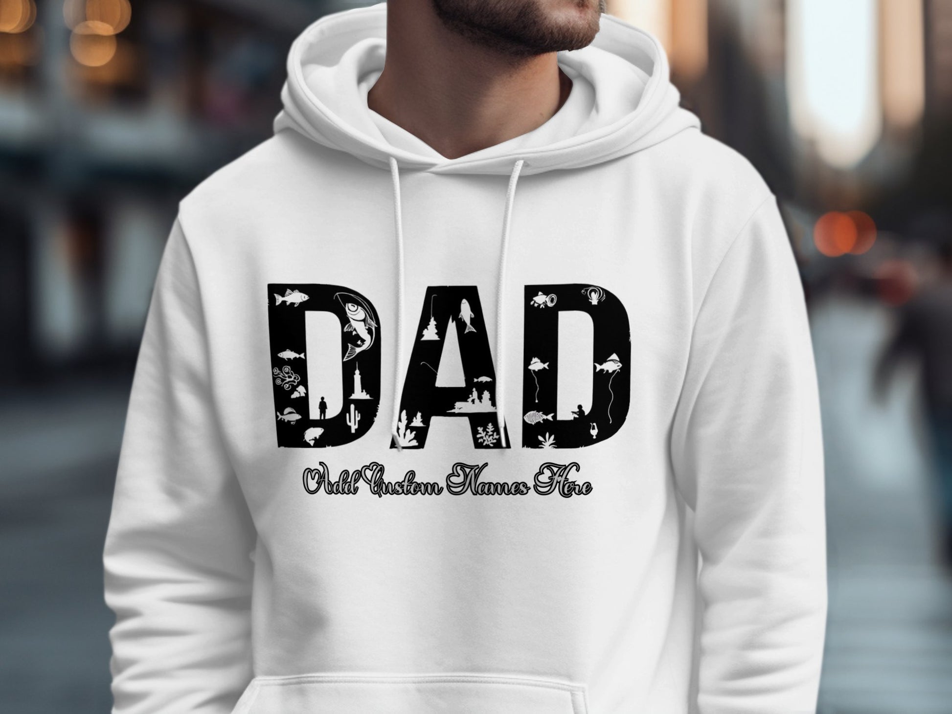 DAD Chill Custom Names Here Hoodie product type