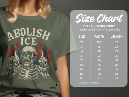 Abolish ICE Skull Design Jersey Short Sleeve Tee product
