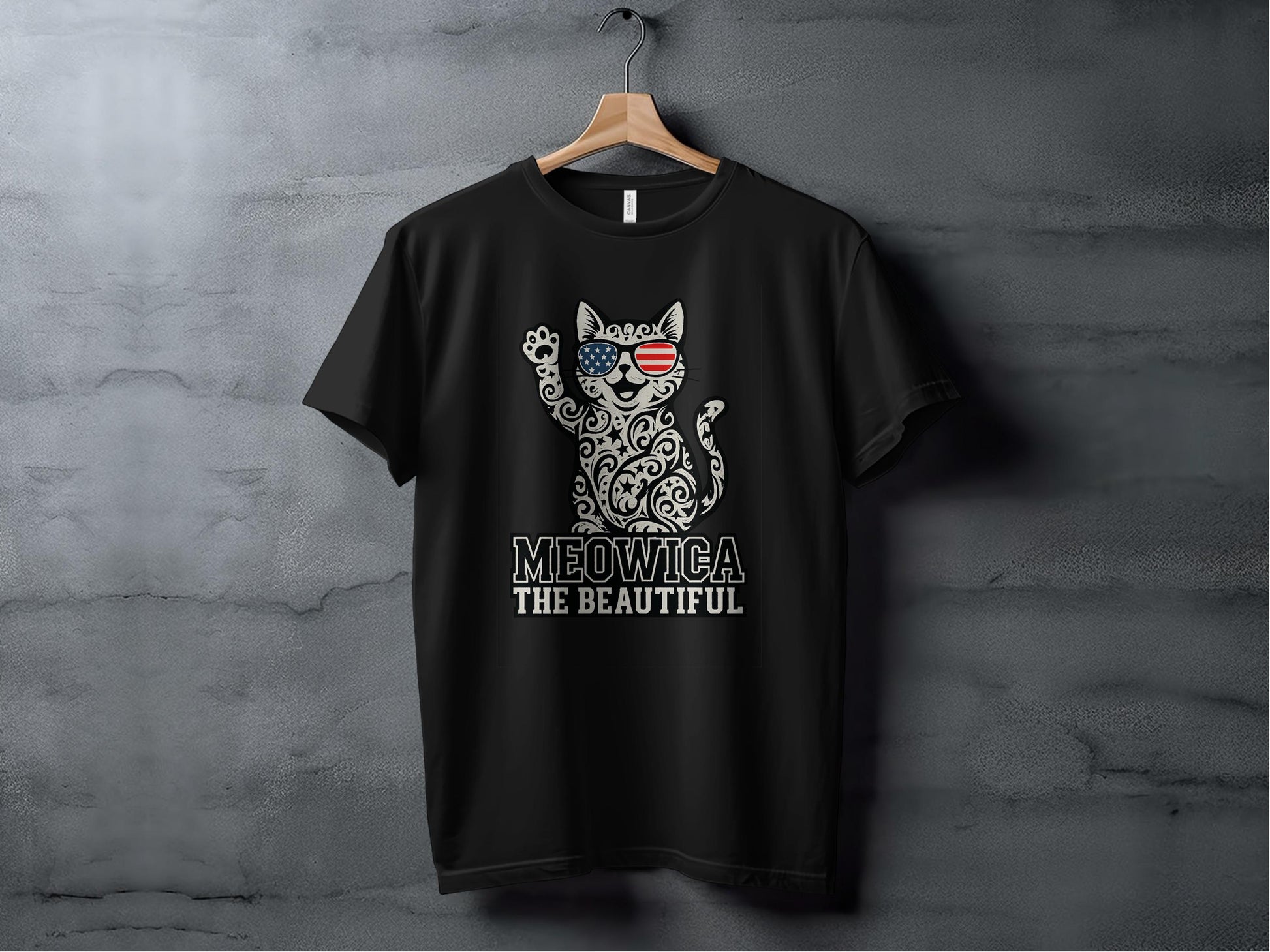 MEOWICA The Beautiful Cat Black Graphic T-Shirt product