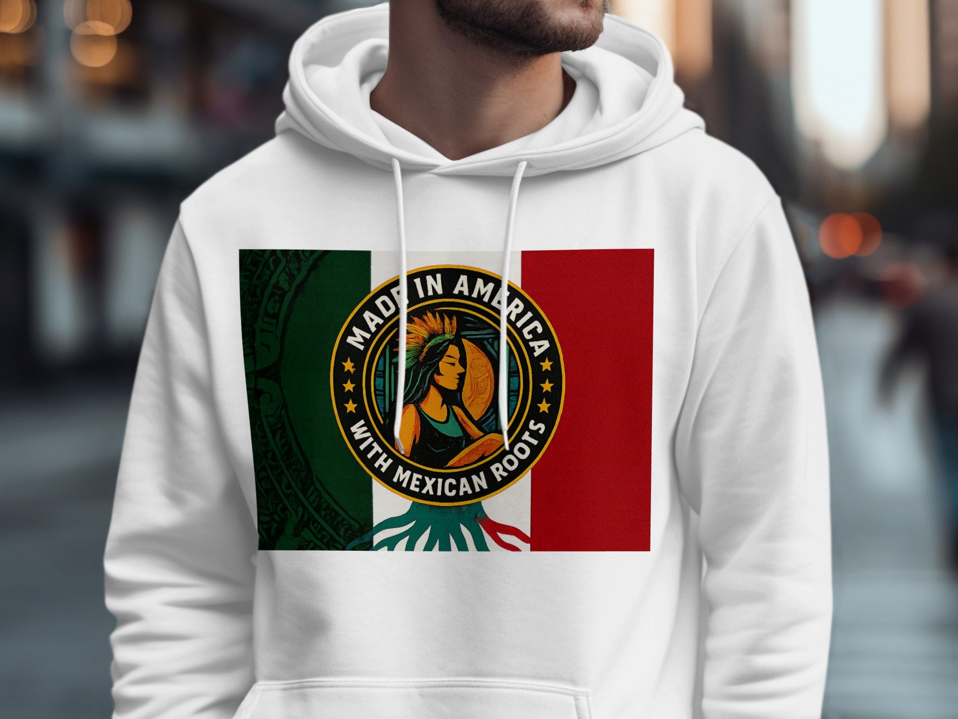 Made in America with Mexican Roots Flag Hoodie product